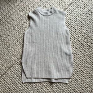 Sleeveless Ribbed Knit Sweater Vest H&M | small